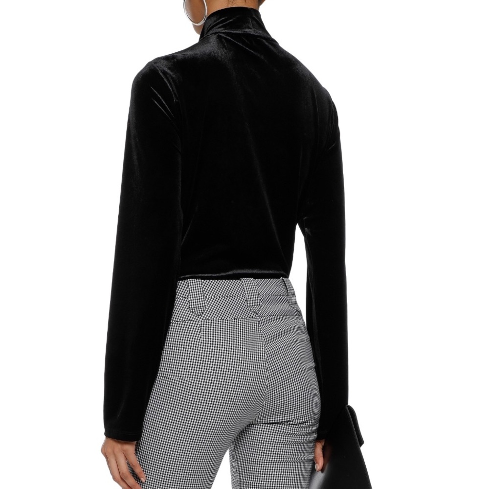 ELIE TAHARI DIDI VELVET KNIT BLACK BODYSUIT XL NWT - Picture 3 of 5
